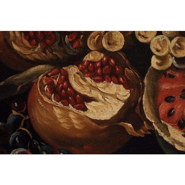 Michele Pace, Detto Michelangelo Del Campidoglio, Cerchia Di, Still Life with Fruit Peace, 1680, Oil on Canvas For Sale - Image 7 of 15