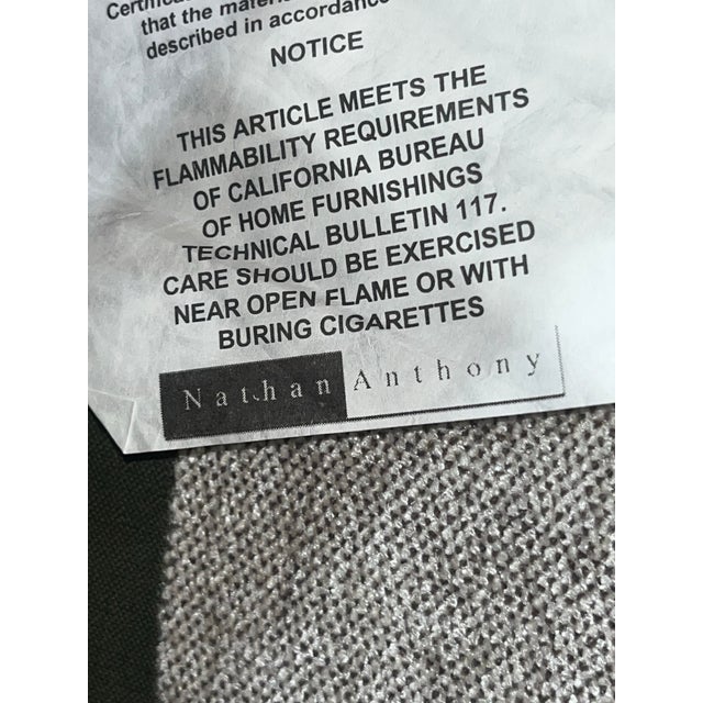 Nathan Anthony Gray Curved Sofa For Sale - Image 9 of 9