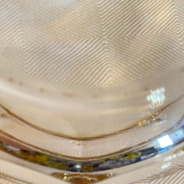 1970s 1970s Italian Faceted Crystal Serving Bowls With Gold Trim, Set of 2 For Sale - Image 5 of 7