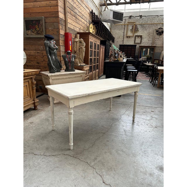 Vintage Distressed Desk Table For Sale - Image 6 of 6