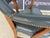 Vintage Blue Leather Office Chair With Nailhead Trim For Sale - Image 11 of 14