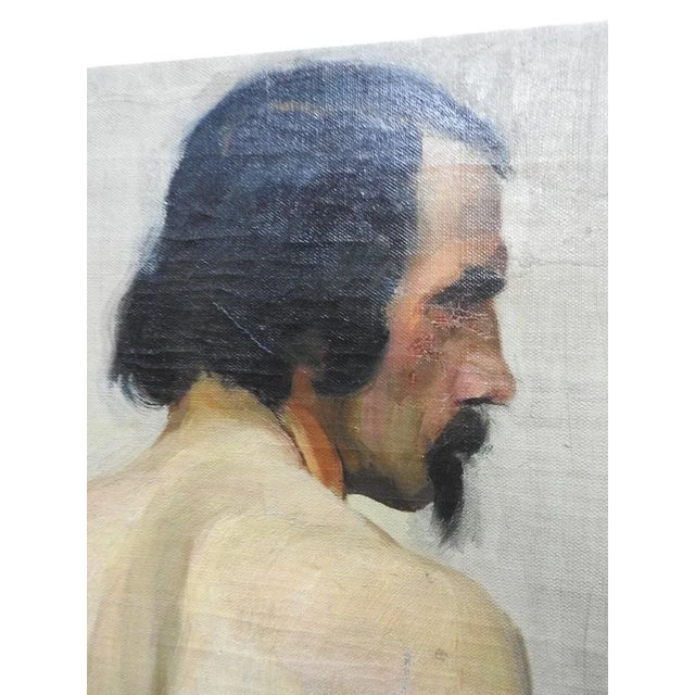 20th Century Robert Whitmore Oil Painting, "Male Model" For Sale In Nashville - Image 6 of 12