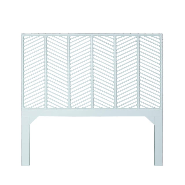 Not Yet Made - Made To Order Liam Standard Bed Queen - Light Blue For Sale - Image 5 of 12