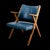 Vintage Lounge Chair in Wood and Blue Skai from Dal Vera, 1950s For Sale - Image 16 of 16