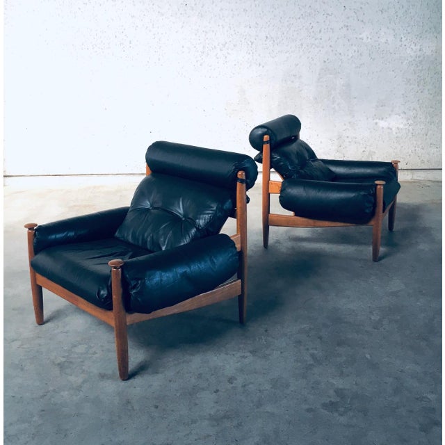 Scandinavian Lounge Chairs attributed to Eric Merthen for Ire Möbler, Sweden 1960s, Set of 2 For Sale - Image 6 of 18