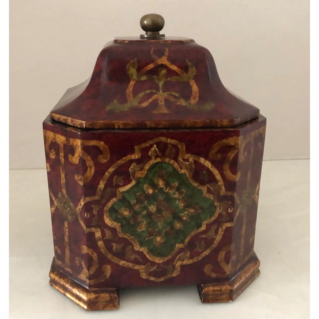 Burgundy Vintage Wildwood Accents Trinket Box For Sale - Image 8 of 9