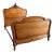Antique Walnut Louis XV Style Full Size Bed With Metal Rails For Sale