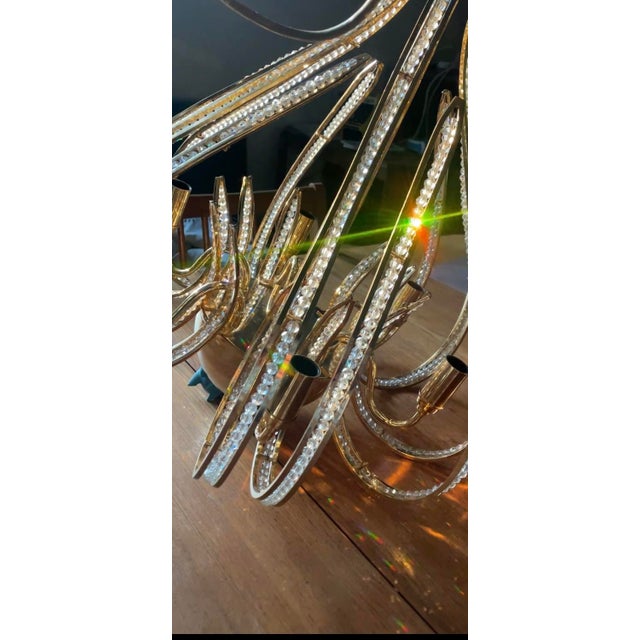Large Cage Chandelier with Eight Lights, 1970 For Sale - Image 11 of 12