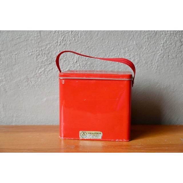 Vintage Scandinavian Lunch Box with Red Handle, Denmark, 1950s For Sale - Image 4 of 11