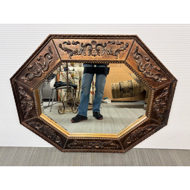 Wood Carolina Mirror Company Octagonal Wall Mirror For Sale - Image 7 of 12