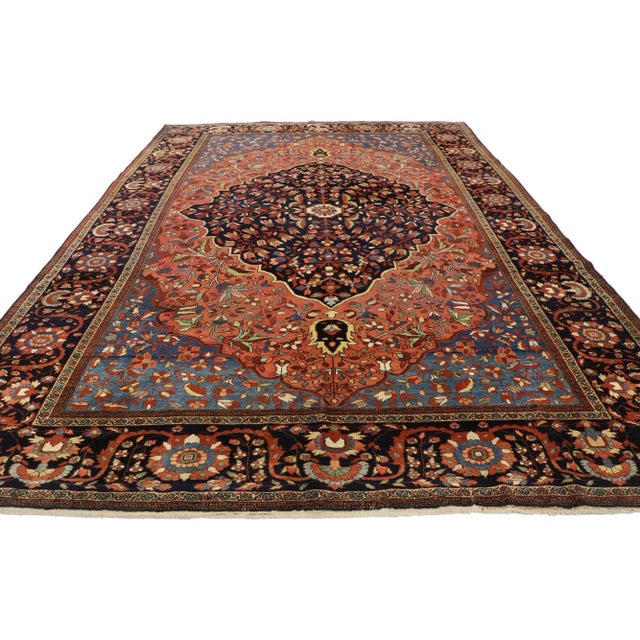 Traditional Antique Persian Sarouk Farahan Rug - 08'04 X 11'09. For Sale - Image 3 of 9