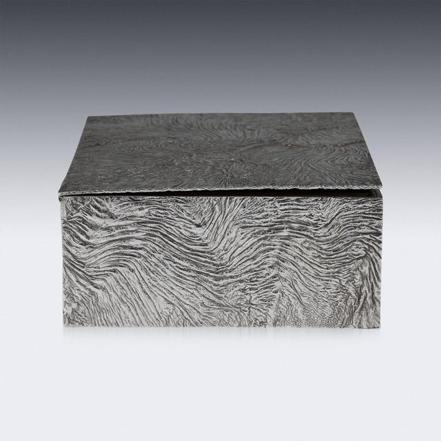 20th Century Solid Silver Samorodok Cigar Box from Tiffany & Co, 1970s For Sale - Image 10 of 15