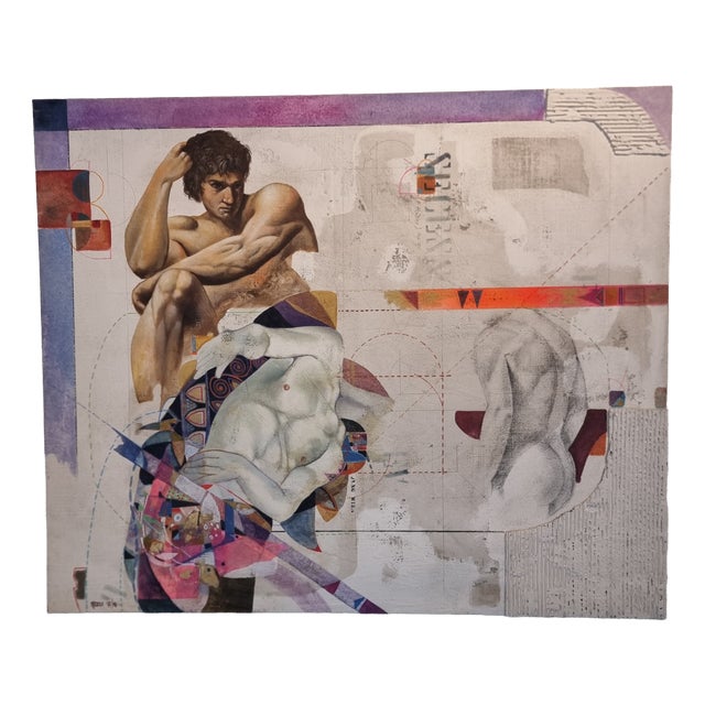 Roberto Nezzi, Essence of Man, Mixed Media on Canvas For Sale