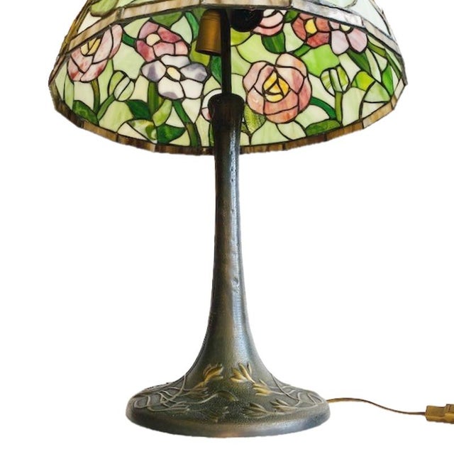 Glass Mid-Century Tiffany Table Lamp, 1960s For Sale - Image 7 of 12