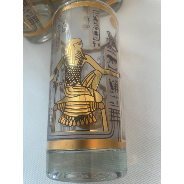 Mid-Century Modern 1960’s Culver “Roman Cage” 22kt Highball Glasses - a Set of 8 For Sale - Image 3 of 8