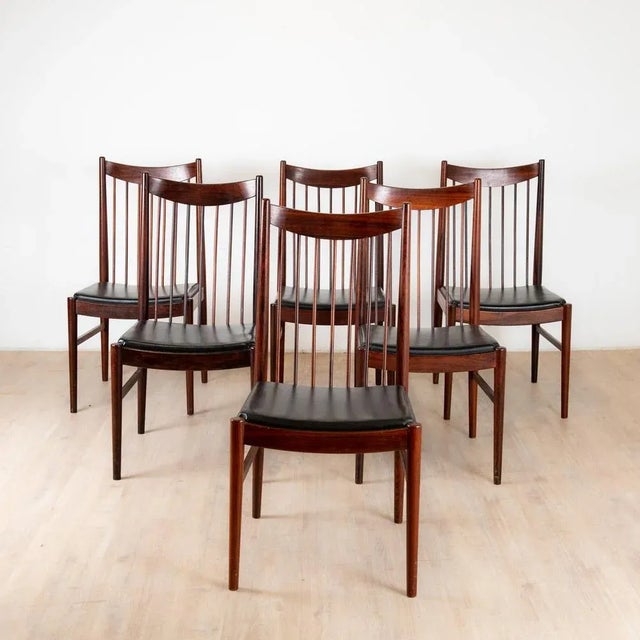 Rosewood Chairs by Arne Vodder for Sibast, Denmark, 1960s, Set of 6 For Sale - Image 9 of 9