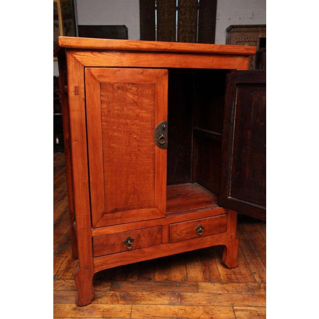 Brown Tall Antique Natural Color, Lacquered Cabinet From China, 19th Century For Sale - Image 8 of 10