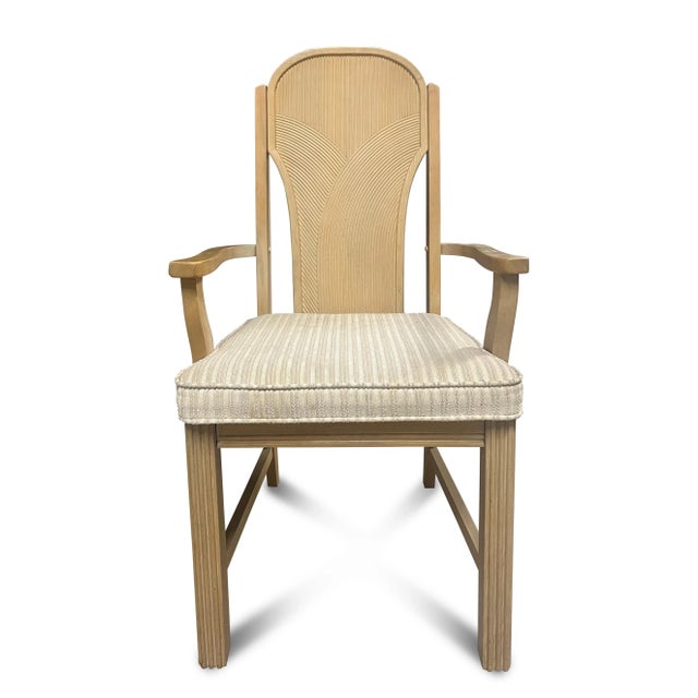 1980s 1980s Pencil Reed Bamboo Coastal Dining Chairs -- Set of 6 For Sale - Image 5 of 11