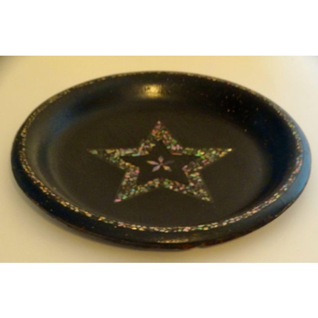 Paper Antique English Papier Mache Plate For Sale - Image 7 of 8