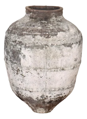 Large Painted Terracotta Olive Jar, 1890s
