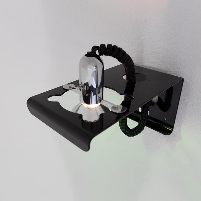 Metal Black Team Wall Lamp by Ezio Didone for Valenti, 1970s For Sale - Image 7 of 18