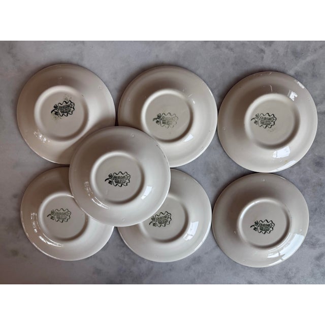 1950s Set of 7 Vintage Fair Oaks Small Side Plates by Royal China For Sale - Image 5 of 6