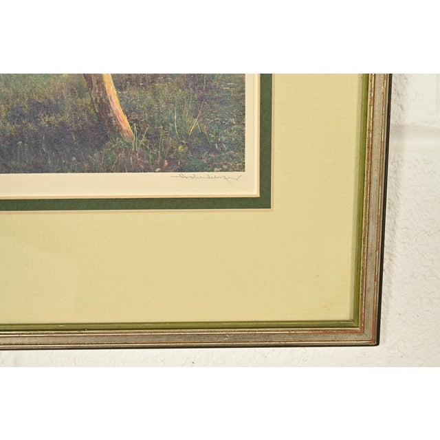 J. Hohenberger Original Artist Signed "In the Valley of Peace" Framed Lithograph For Sale - Image 9 of 13