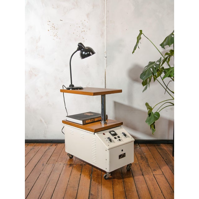 Vintage Famed Lamp Cart with Oak Tops, 1960s For Sale - Image 14 of 18