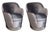 An exceptional set of four Mid-20th Century swivel barrel lounge chairs by the renowned American luxury furniture maker J....