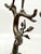Gray Pair of Grand Tour Pompeiian NeoClassical Bronze Heron Oil Lamps with Mouse, Swan For Sale - Image 8 of 18