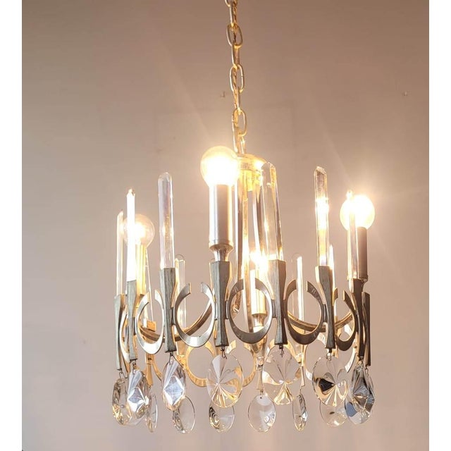 1960s Vintage Ovali Pendant Lamp by Gaetano Sciolari for Sciolari, 1960s For Sale - Image 5 of 9