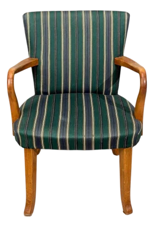 Alfred Christensen Style, Armchair, Bentwood, Fabric, Sweden, 1960s