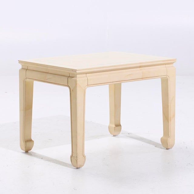 Henredon Mid Century Goatskin Side Tables - Pair For Sale In Chicago - Image 6 of 12