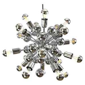 Chrome Sputnik Ceiling Lamp attributed to Goffredo Reggiani, 1970s