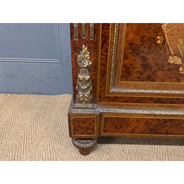 Antique French Inlaid Mahogany and Amboyna Bookcase, 1880 For Sale - Image 12 of 18