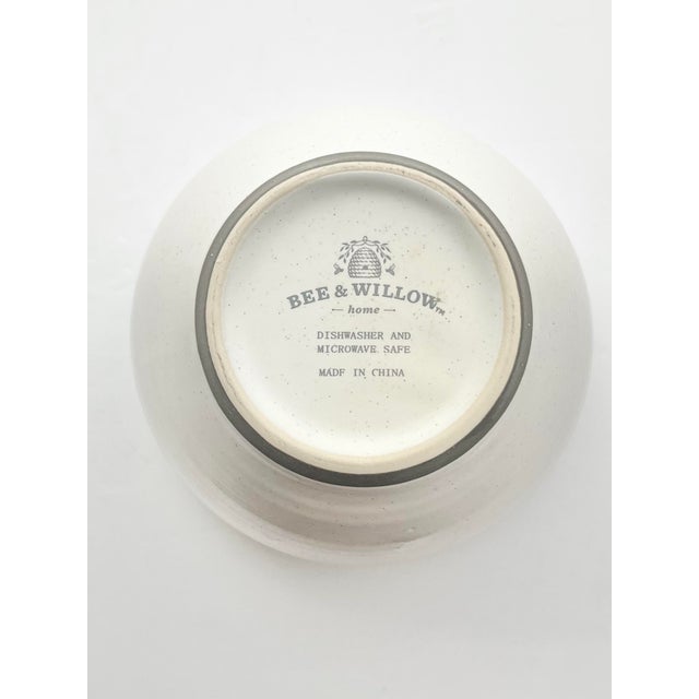2020s Bee & Willow “Milbrook, White” Set of 6 Ceramic Coupe All Purpose Bowls For Sale - Image 5 of 6