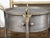 Mid 20th Century Pair of Trouvailles Metal and Brass Side Tables with Swan Necks and Doors For Sale - Image 5 of 11