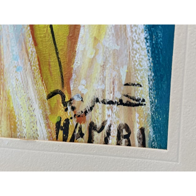 1970s Mohamed Hamri Moroccan Modernist Painting, Five Veiled Women, Signed For Sale - Image 15 of 18