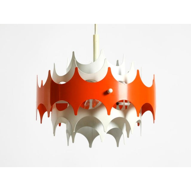 Red Space Age Metal Pendant Lamp from Doria Leuchten, 1960s For Sale - Image 8 of 18