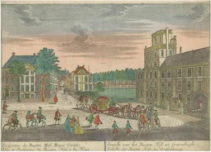 Georg Balthasar Probst, Illustration of the Buitenhof in the Hague, Netherlands, 1770, Print
