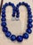 Certified Vintage Lapis Lazuli Single Strand Diamond Necklace 14 Kt White Gold For Sale - Image 11 of 18