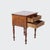 American Early 19th Century Sheraton Tiger Maple & Cherry 2-Drawer Sewing Table With Sandwich Glass Knobs For Sale - Image 3 of 12