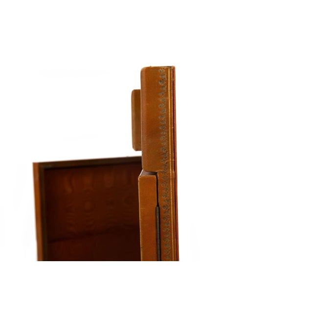 English Victorian Antique Leather Writing Box Letter Desk For Sale - Image 15 of 18