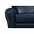 Animal Skin Blue Leather Club Chair For Sale - Image 7 of 10