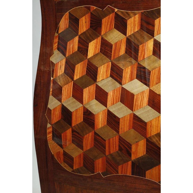 Louis XV Rosewood Veneer with Oeben Marquetry Chest of Drawers, 1760s For Sale - Image 17 of 18