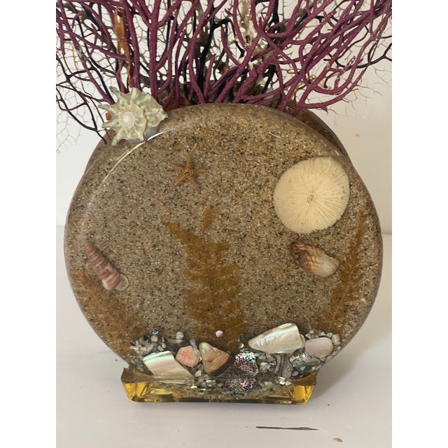 3 Sea Whip Branches in a Lucite Marine Life Stand For Sale - Image 4 of 4