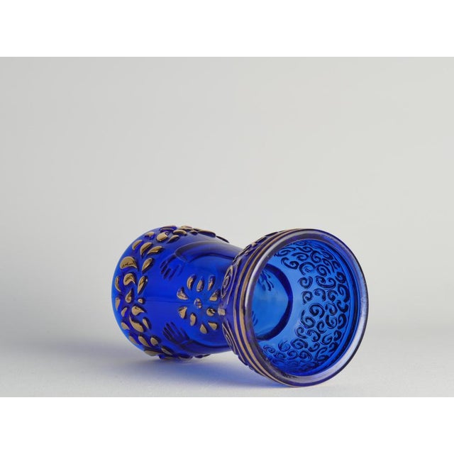 Mid-Century Modern Cobalt Blue and Gold Glass Hyacinth Vase by Walther Glas, 1970s For Sale - Image 13 of 18