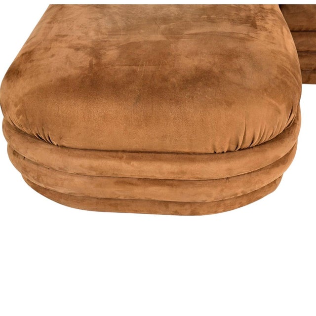 Brown Vladimir Kagan Sofa With Chaise, 1970 For Sale - Image 8 of 9