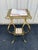 Vintage Two-Tier Brass and Onyx Planter Stand With Gallery For Sale - Image 11 of 11