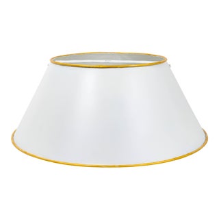 Vintage White Tole Lampshade For Sale